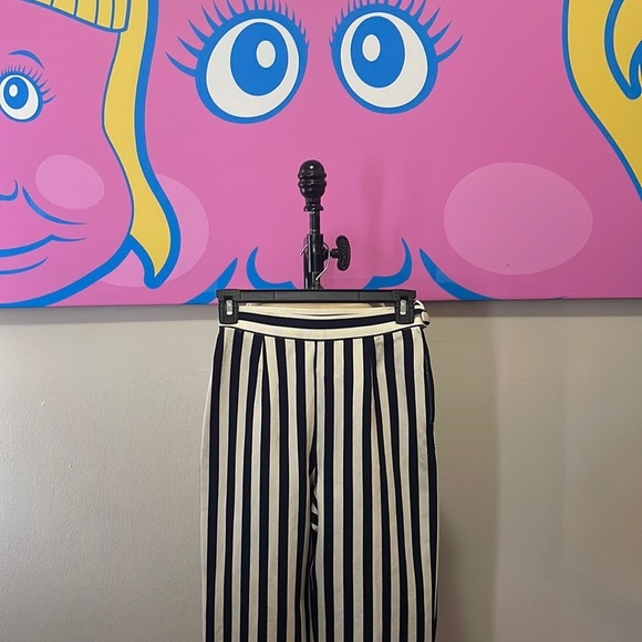 Moschino Cheap Chic Black White Striped Pants - Picture 1 of 9
